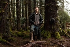 Escena de Alaska: hombres primitivos