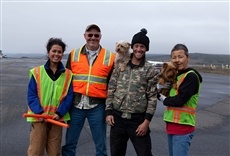 Escena de Alaska: peligro en el aire