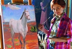 Escena de Saige pinta el cielo