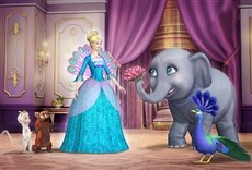 Escena de Barbie como la princesa de la isla