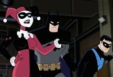 Escena de Batman y Harley Quinn