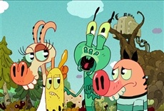 Escena de Cerdo, Cabra, Banana, Grillo