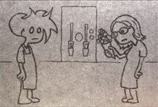 Escena de Coffee Shop Customers