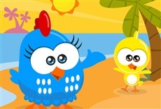 Escena de Gallina pintadita Mini