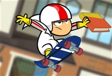 Escena de Kick Buttowski: medio doble de riesgo