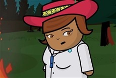 Escena de La asombrosa excursión de Zamba con Martín Fierro