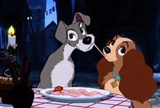 Escena de La dama y el vagabundo