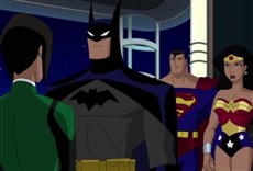 Escena de La liga de la justicia vs. Los cinco fatales