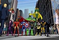 Escena de Los Vengadores unidos