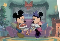 Escena de Mickey y sus amigos celebran la Navidad