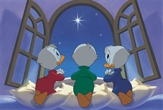 Escena de Mickey y sus amigos celebran la Navidad