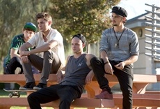 Escena de Música, amigos y fiesta