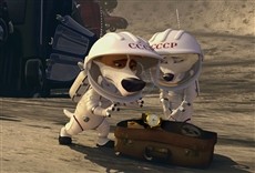 Escena de Perros espaciales: aventura a la Luna