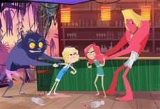 Escena de Playa monstruo