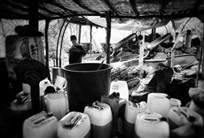 Escena de Sangre en el muro