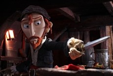 Escena de Selkirk, el verdadero Robinson Crusoe