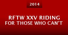 RFTW XXV Riding for Those Who Can't